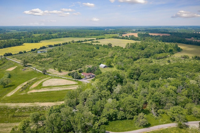 overview of rural landscape featuring large plots for crops