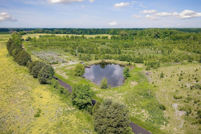 aerial view of a large body of water