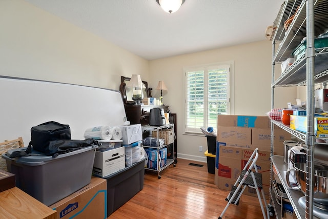 view of storage room