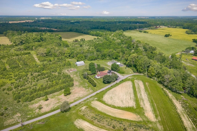 aerial overview of property's location with rural landscape
