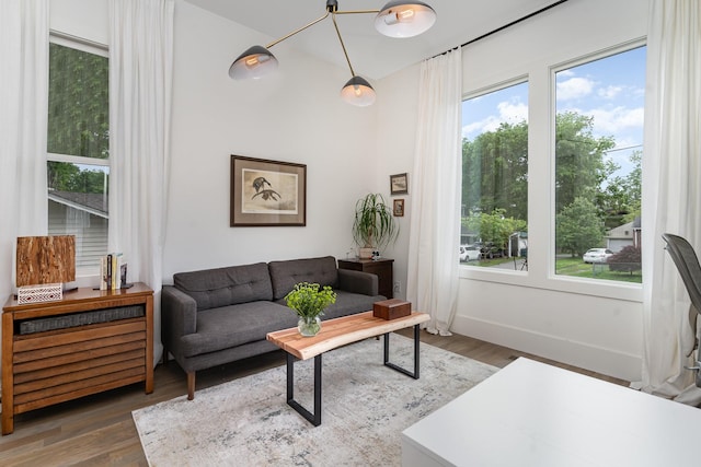 1411B Boscobel St, Nashville, TN 37206 - living room featuring wood finished floors and baseboards