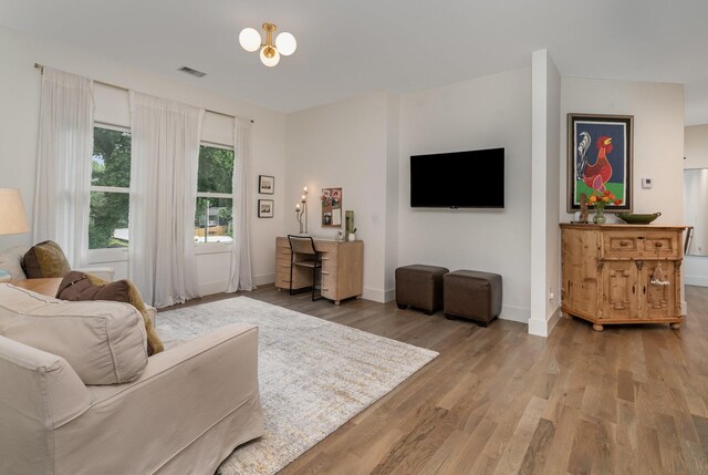 1411B Boscobel St, Nashville, TN 37206 - living area with wood finished floors and baseboards