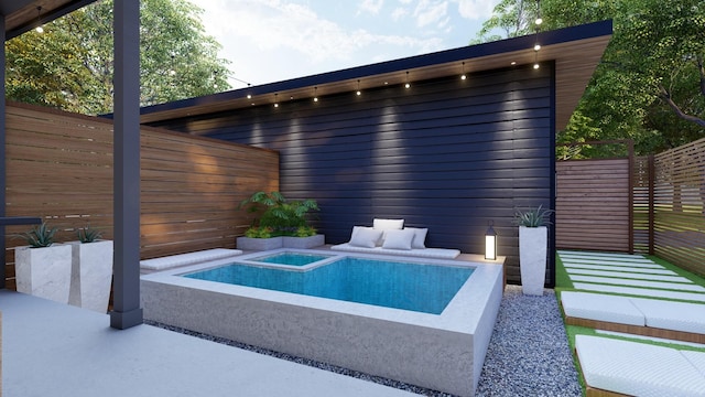 1411B Boscobel St, Nashville, TN 37206 - view of swimming pool with an in-ground hot tub
