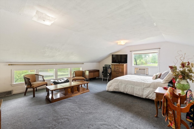 511 Catalina Dr, Nashville, TN 37217 - carpeted bedroom featuring lofted ceiling and a wall mounted air conditioner