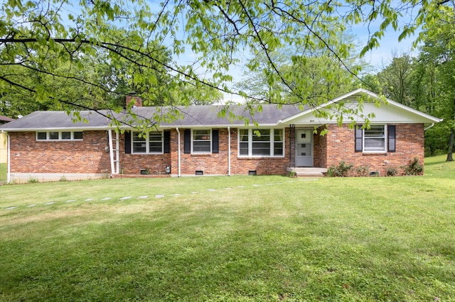 511 Catalina Dr, Nashville, TN 37217 - single story home featuring a front yard, a chimney, and brick siding