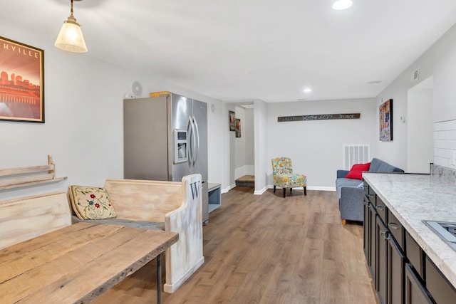 1033 Percy Warner Blvd, Nashville, TN 37205 - dining room featuring light wood-style flooring, recessed lighting, and baseboards