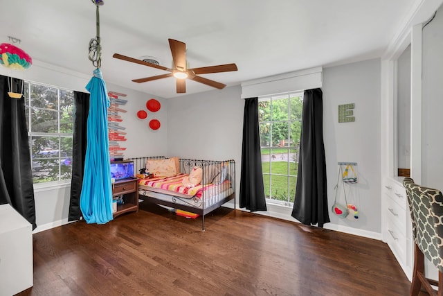 1033 Percy Warner Blvd, Nashville, TN 37205 - bedroom featuring wood finished floors, baseboards, and a ceiling fan