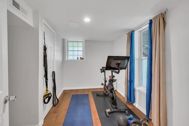 1033 Percy Warner Blvd, Nashville, TN 37205 - exercise area with wood finished floors and baseboards