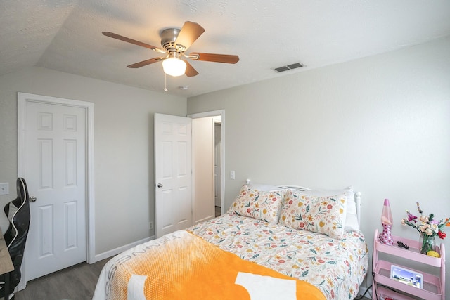 1543 James Gafford Dr, La Vergne, TN 37086 - bedroom with wood finished floors, ceiling fan, and baseboards