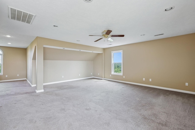 122 Windcrest Dr, Hohenwald, TN 38462 - carpeted spare room with ceiling fan, baseboards, and recessed lighting