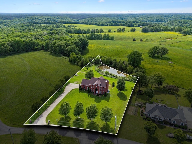 122 Windcrest Dr, Hohenwald, TN 38462 - aerial view of sparsely populated area with property parcel outlined