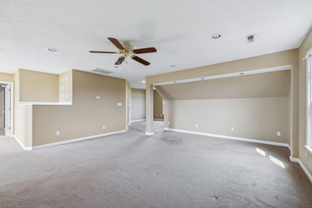122 Windcrest Dr, Hohenwald, TN 38462 - unfurnished living room with ceiling fan, baseboards, carpet floors, and recessed lighting