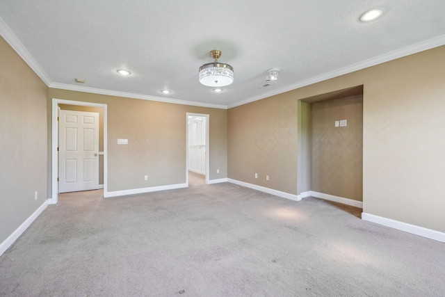 122 Windcrest Dr, Hohenwald, TN 38462 - empty room with ornamental molding, baseboards, recessed lighting, and carpet floors