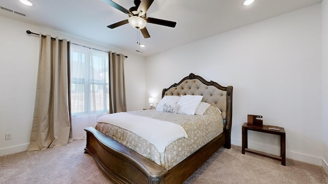 363 Turfway Park, Gallatin, TN 37066 - bedroom with light colored carpet, recessed lighting, baseboards, and ceiling fan