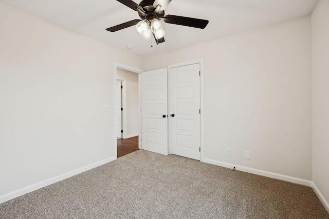 1543 Fredrick Dr, Clarksville, TN 37042 - unfurnished bedroom featuring carpet floors, a ceiling fan, and a closet