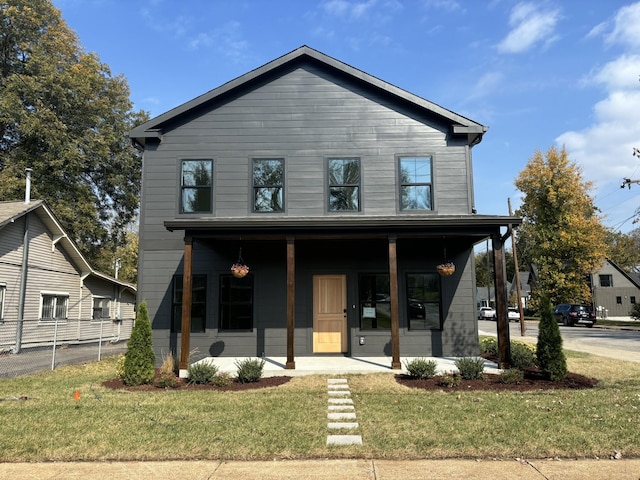 view of front of property with covered porch