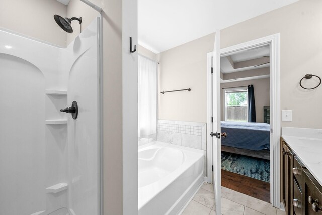 805 Waldon Ct, Clarksville, TN 37042 - ensuite bathroom featuring a shower stall, vanity, and a garden tub
