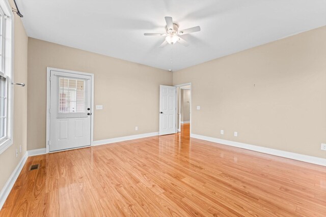 3337 Tarsus Rd, Palmyra, TN 37142 - spare room featuring ceiling fan and light wood finished floors