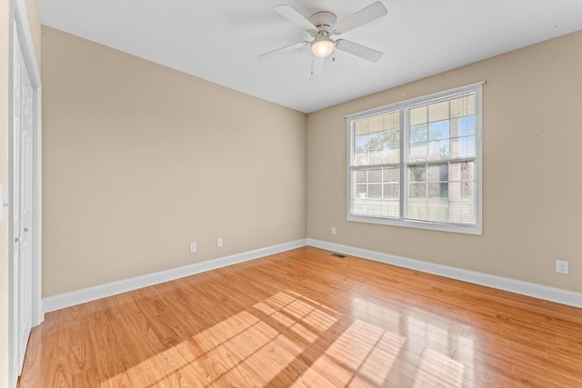 3337 Tarsus Rd, Palmyra, TN 37142 - unfurnished room with light wood-style flooring and a ceiling fan