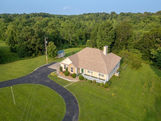 3337 Tarsus Rd, Palmyra, TN 37142 - view from above of property featuring a forest