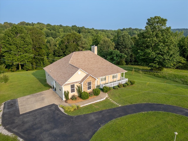 3337 Tarsus Rd, Palmyra, TN 37142 - view from above of property featuring a heavily wooded area
