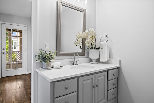 1183 Buckingham Cir, Franklin, TN 37064 - bathroom with vanity and wood finished floors