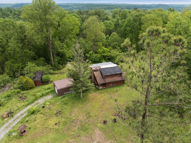 1023 Pine Valley Rd, Kingston Springs, TN 37082 - aerial view of property and surrounding area with a heavily wooded area