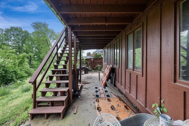 1023 Pine Valley Rd, Kingston Springs, TN 37082 - view of patio with stairway and fence