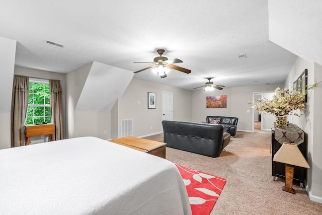 5643 Bethlehem Rd, Springfield, TN 37172 - carpeted bedroom with baseboards, ceiling fan, and a textured ceiling