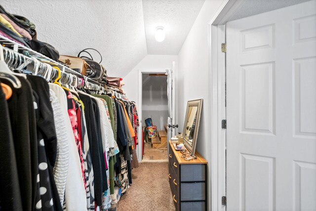 5643 Bethlehem Rd, Springfield, TN 37172 - walk in closet featuring carpet flooring and lofted ceiling