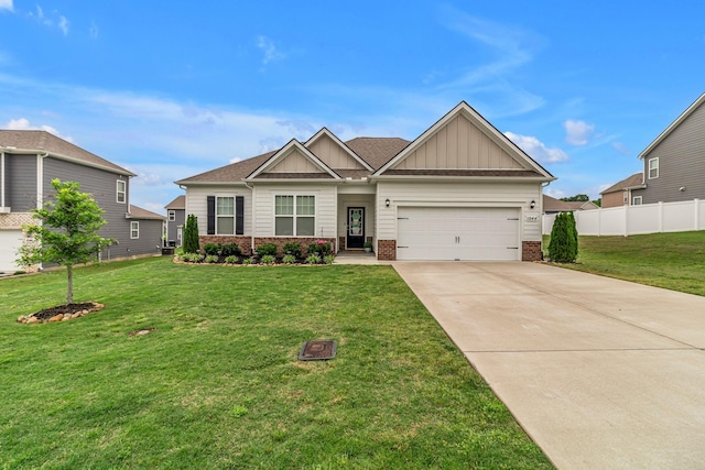 1044 Alta Vista Ln, Smyrna, TN 37167 - craftsman-style house with board and batten siding, brick siding, an attached garage, and concrete driveway