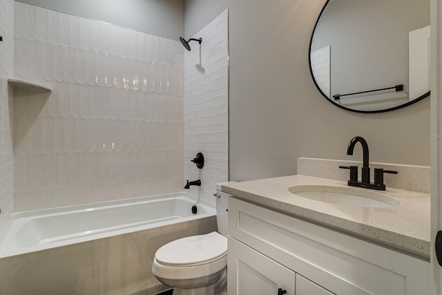 3005 Turnstone Trce, Spring Hill, TN 37174 - bathroom featuring bathing tub / shower combination, vanity, and toilet