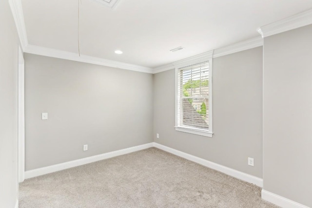 1384 Round Hill Ln, Spring Hill, TN 37174 - unfurnished room featuring crown molding, carpet flooring, baseboards, and recessed lighting
