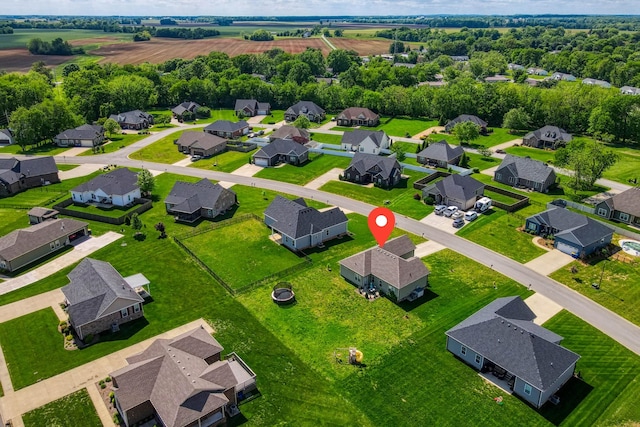 aerial perspective of suburban area