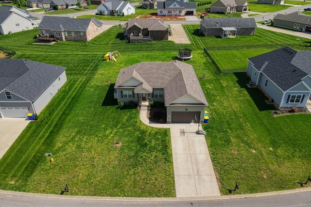 aerial view of residential area