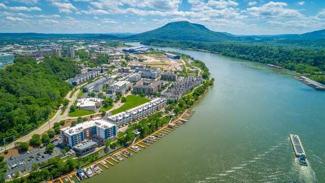 782 Riverfront Pkwy Unit 216, Chattanooga, TN 37402 - drone / aerial view of a water and mountain view