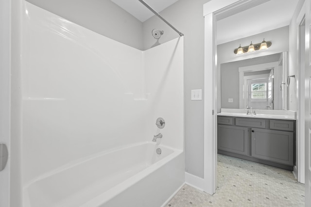 1132 General Marshall Ct, Murfreesboro, TN 37129 - full bath featuring tub / shower combination, baseboards, vanity, and tile patterned floors