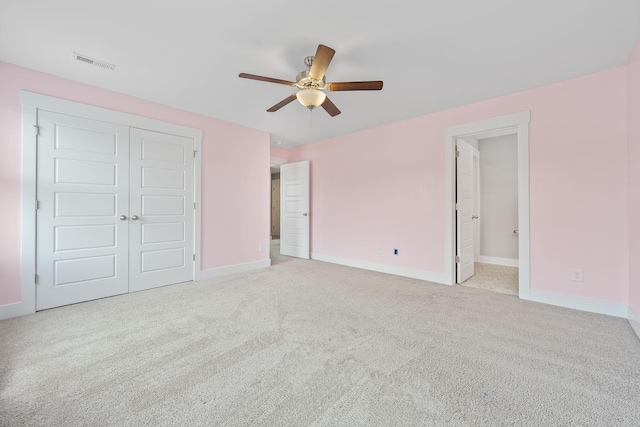 1132 General Marshall Ct, Murfreesboro, TN 37129 - unfurnished bedroom with baseboards, carpet, a closet, ceiling fan, and ensuite bathroom