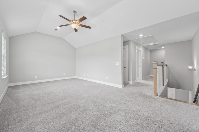 1132 General Marshall Ct, Murfreesboro, TN 37129 - spare room with attic access, a ceiling fan, carpet, recessed lighting, and baseboards