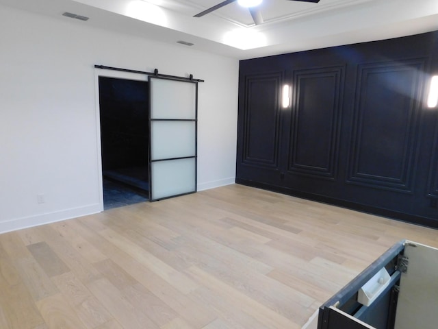 4026B Lealand Ln, Nashville, TN 37204 - unfurnished bedroom featuring light wood-style flooring and ceiling fan