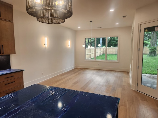 4026B Lealand Ln, Nashville, TN 37204 - unfurnished dining area with light wood-type flooring, plenty of natural light, and recessed lighting