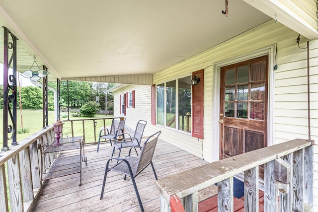 170 School House Ln, Castalian Springs, TN 37031 - wooden terrace with a porch and a lawn