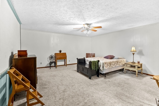 170 School House Ln, Castalian Springs, TN 37031 - bedroom featuring carpet, ceiling fan, and a textured ceiling