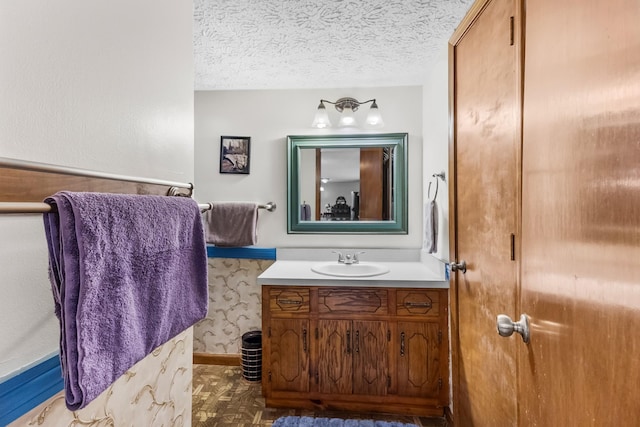 170 School House Ln, Castalian Springs, TN 37031 - bathroom featuring vanity and a textured ceiling