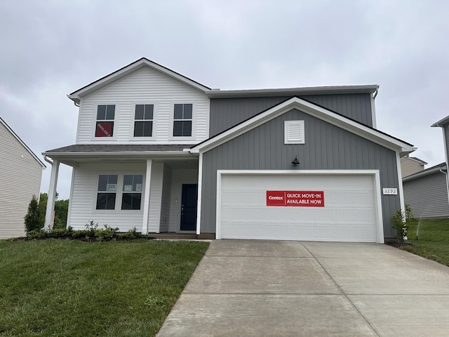 3292 Barrel Oak Pass, Columbia, TN 38401 - view of front of home with an attached garage, a front lawn, and driveway