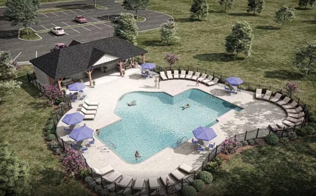 3292 Barrel Oak Pass, Columbia, TN 38401 - community pool featuring a patio and a gazebo