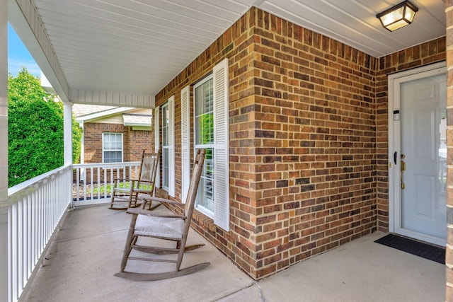 balcony with covered porch