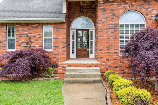 203 Abbigael Dr, Portland, TN 37148 - view of exterior entry featuring a shingled roof and brick siding