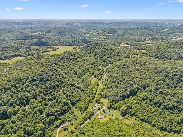 bird's eye view of a heavily wooded area