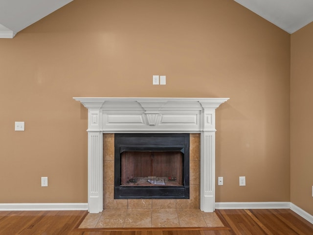30 Sullivan Ln, Tullahoma, TN 37388 - detailed view of wood finished floors, a fireplace with flush hearth, and baseboards